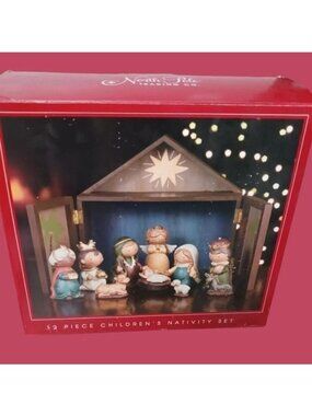 JCPenney A Little Children’s Nativity Set Christmas Manger Figurines